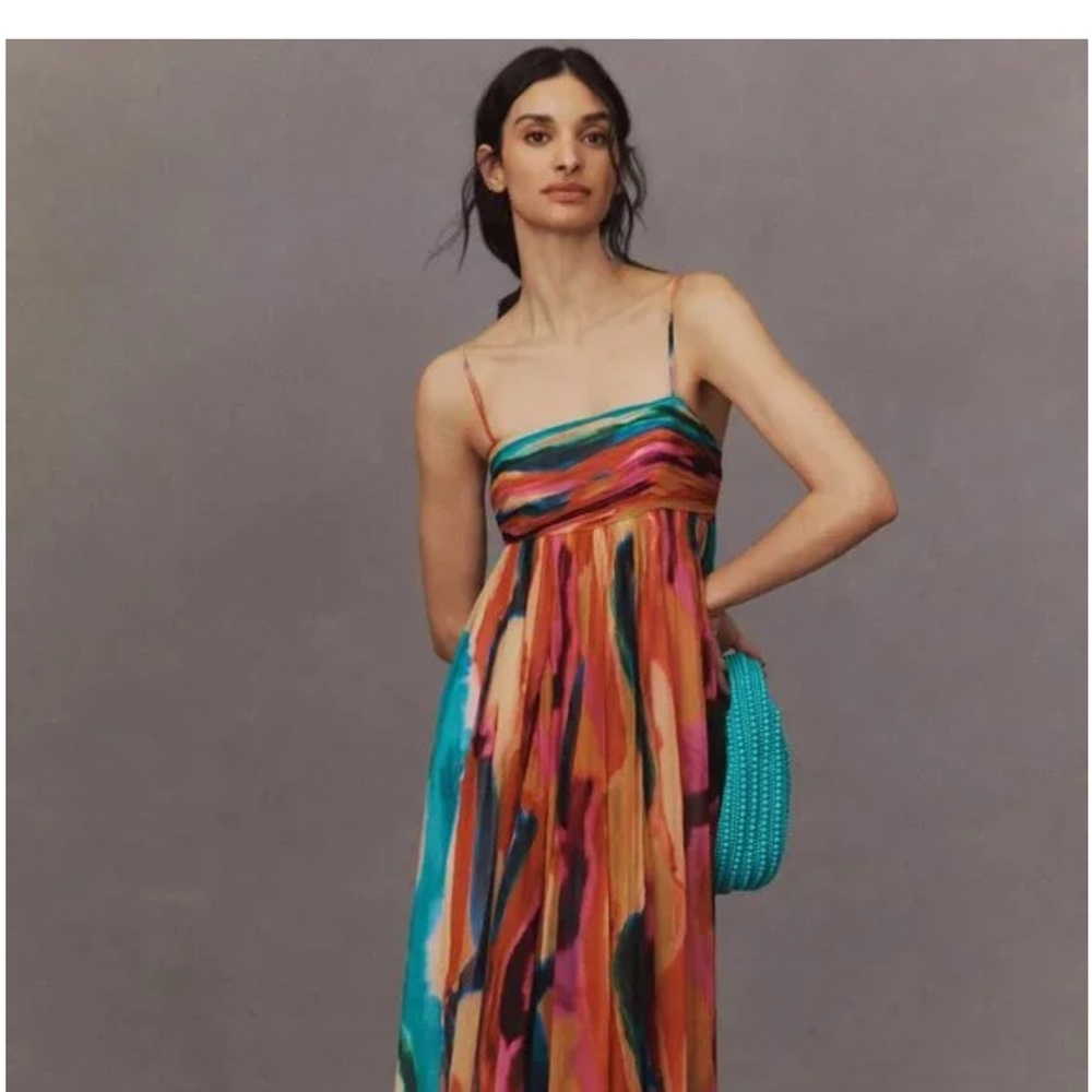 BHLDN Lola Sleeveless Chiffon Midi Dress